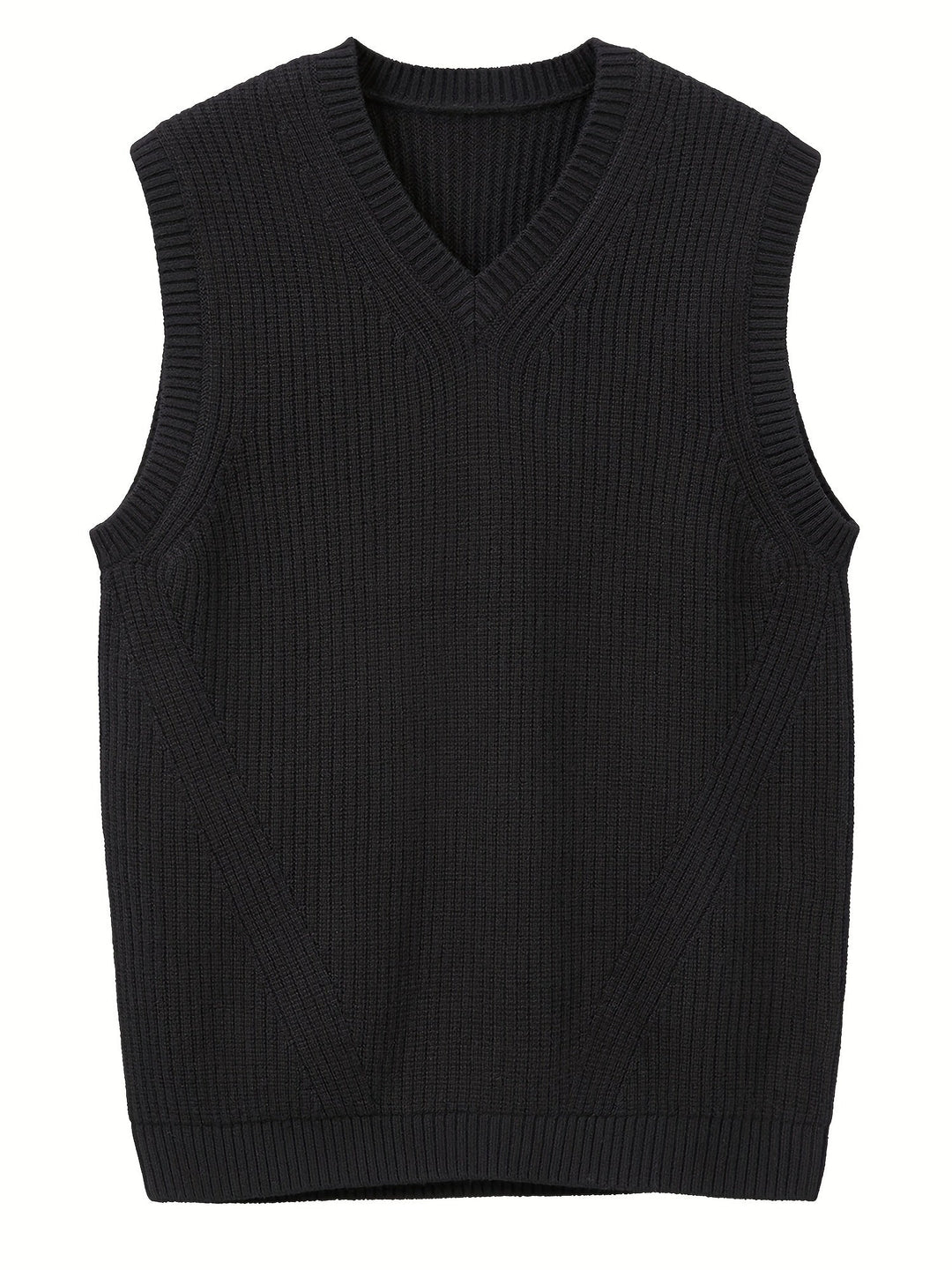 Ellis | Dame Ribstrikket Vest med V-hals