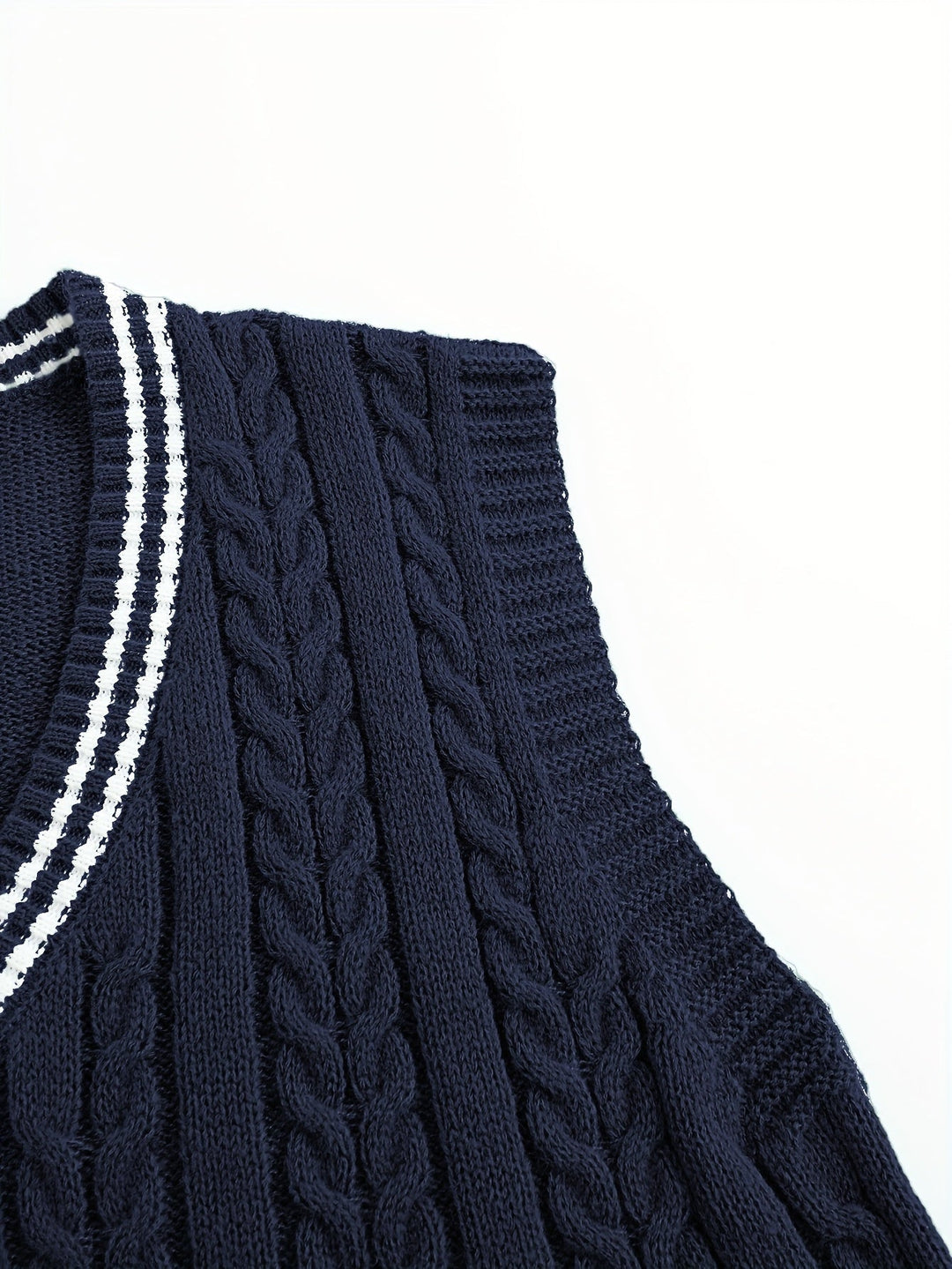 Gideon | Dame Kabelstrikket Vest med V-hals