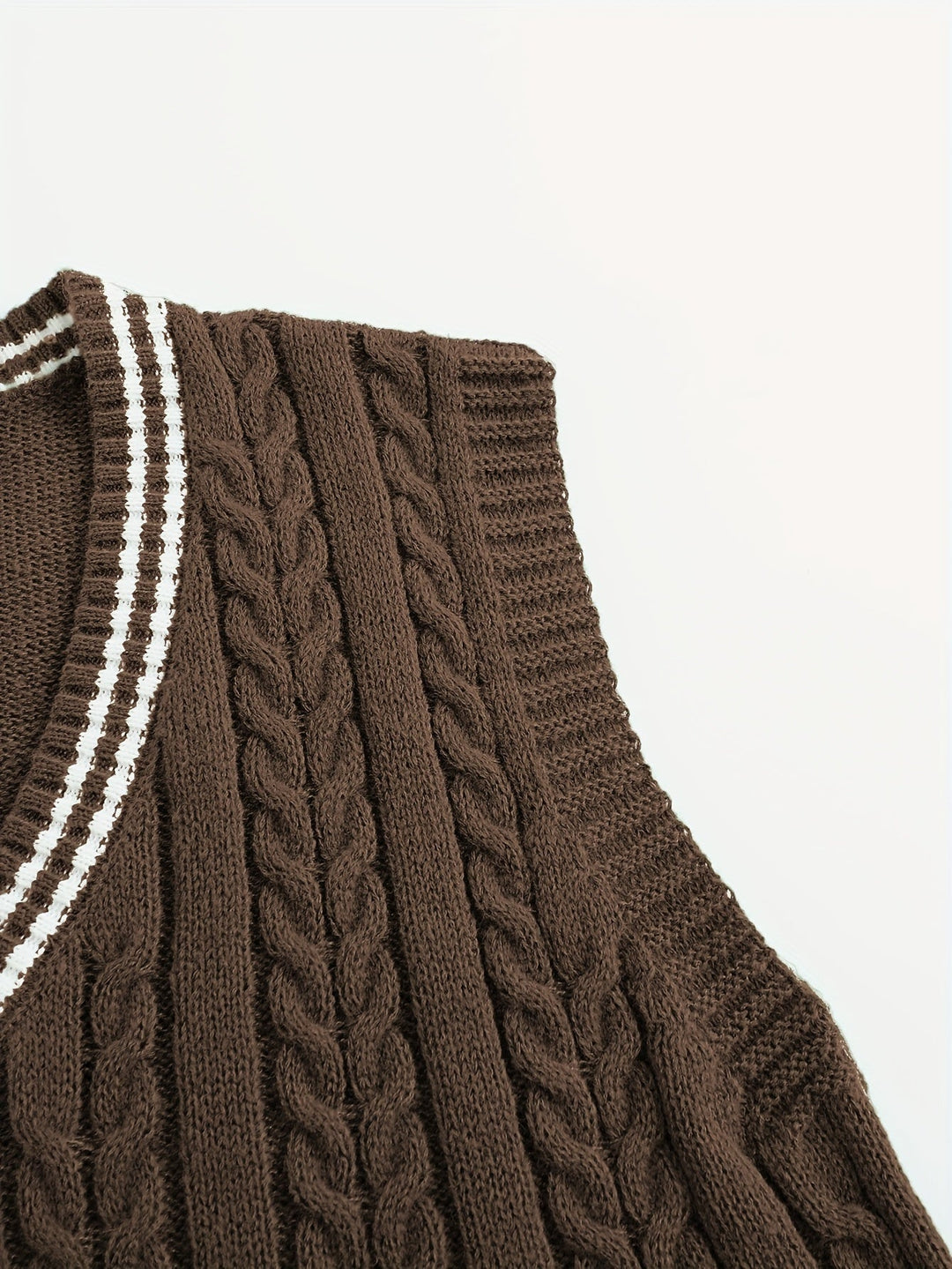 Gideon | Dame Kabelstrikket Vest med V-hals