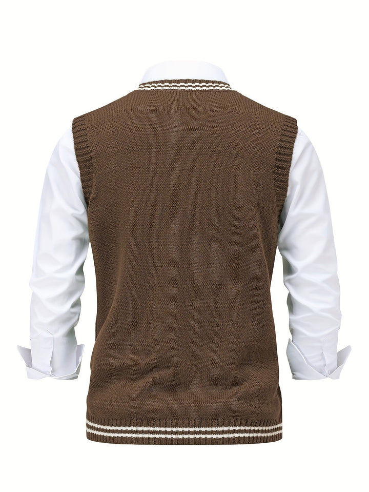 Gideon | Dame Kabelstrikket Vest med V-hals