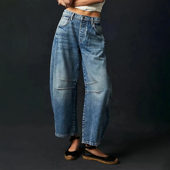 Barrel | Dame Højtaljede Jeans med Buede Ben