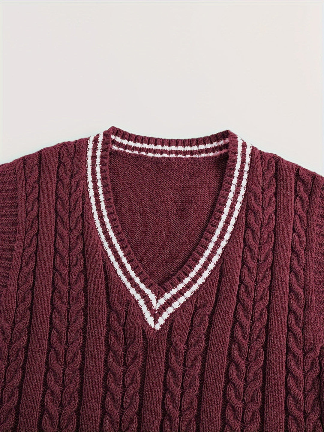 Gideon | Dame Kabelstrikket Vest med V-hals
