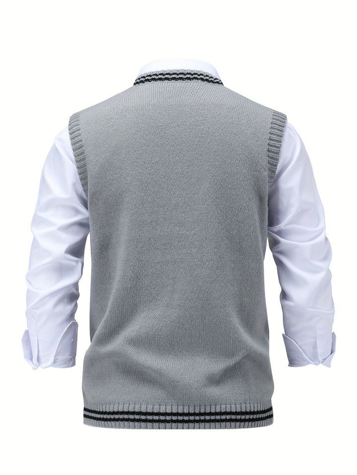 Gideon | Dame Kabelstrikket Vest med V-hals