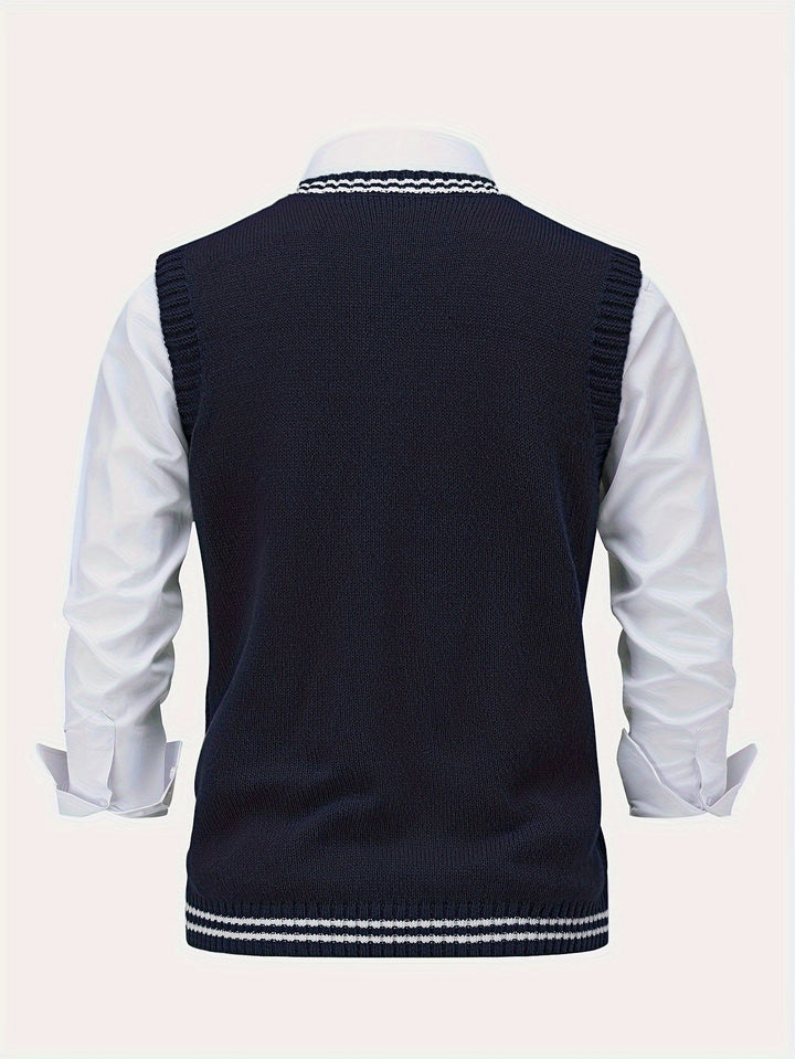 Gideon | Dame Kabelstrikket Vest med V-hals