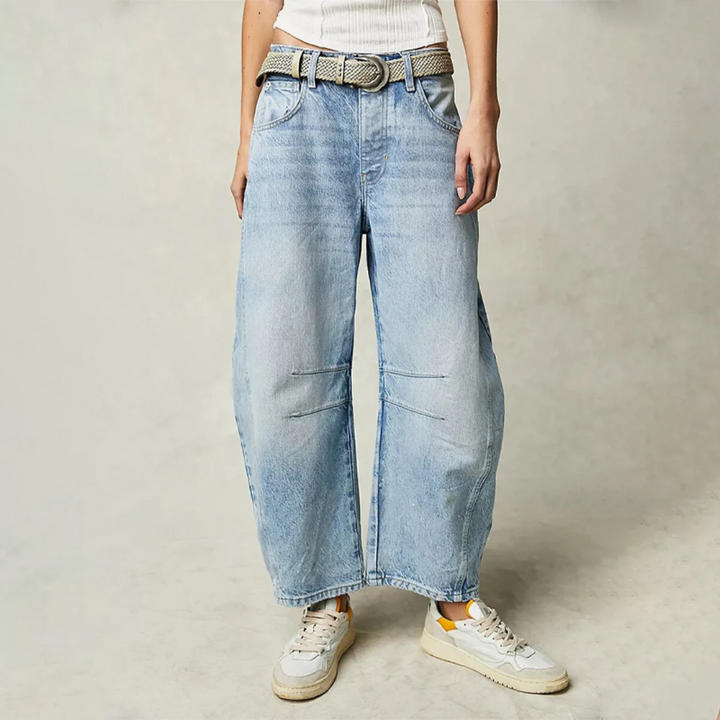 Barrel | Dame Højtaljede Jeans med Buede Ben