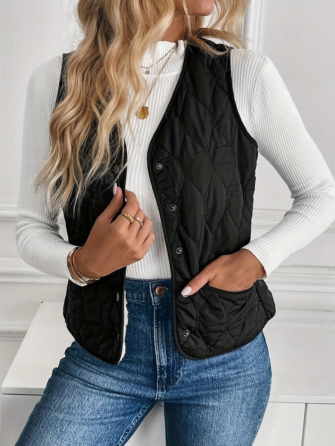 Kendra | Dame Vendbar Quiltet Vest
