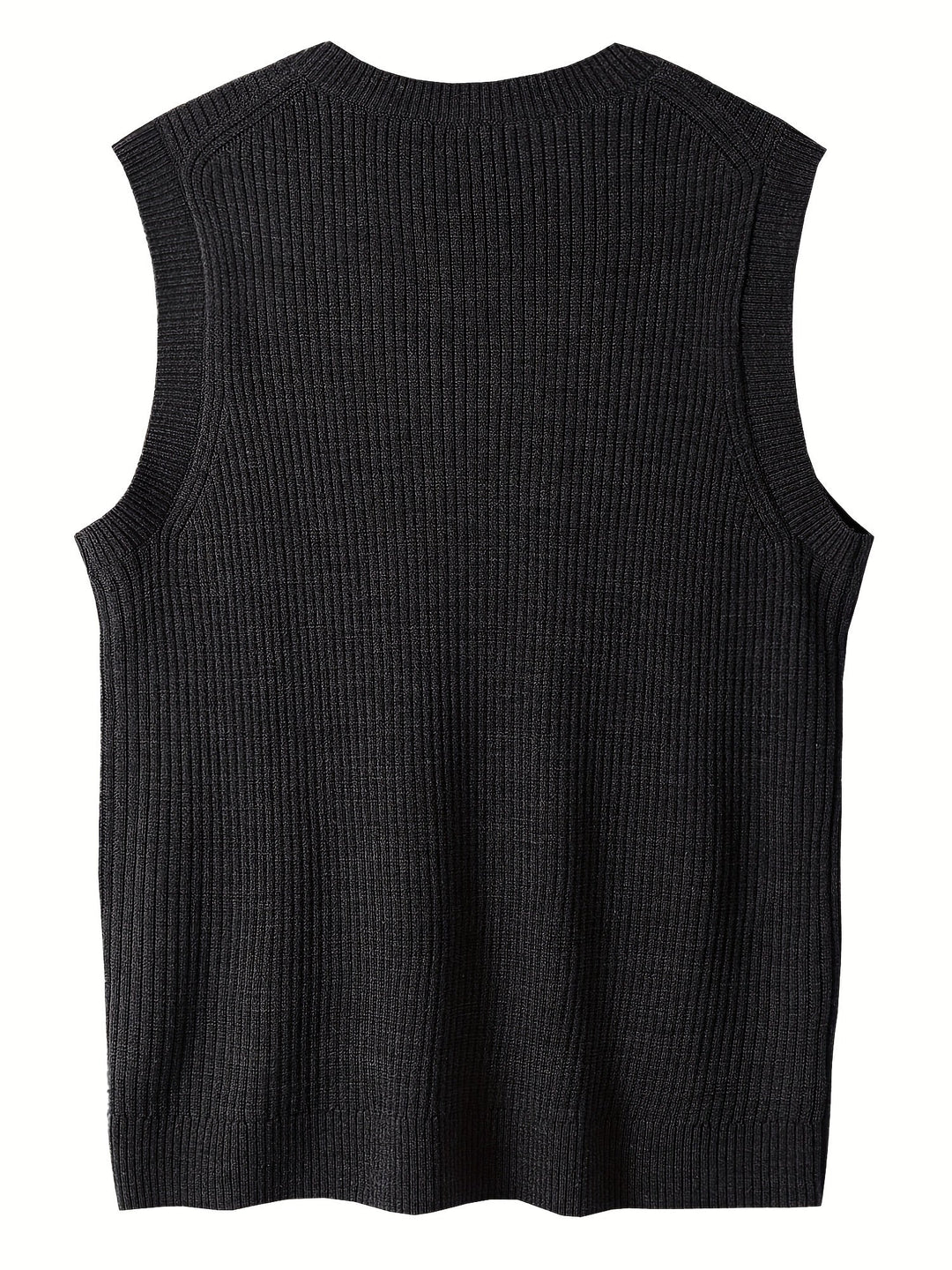 Ellis | Dame Ribstrikket Vest med V-hals