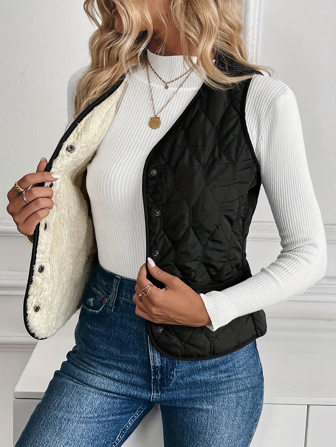 Kendra | Dame Vendbar Quiltet Vest