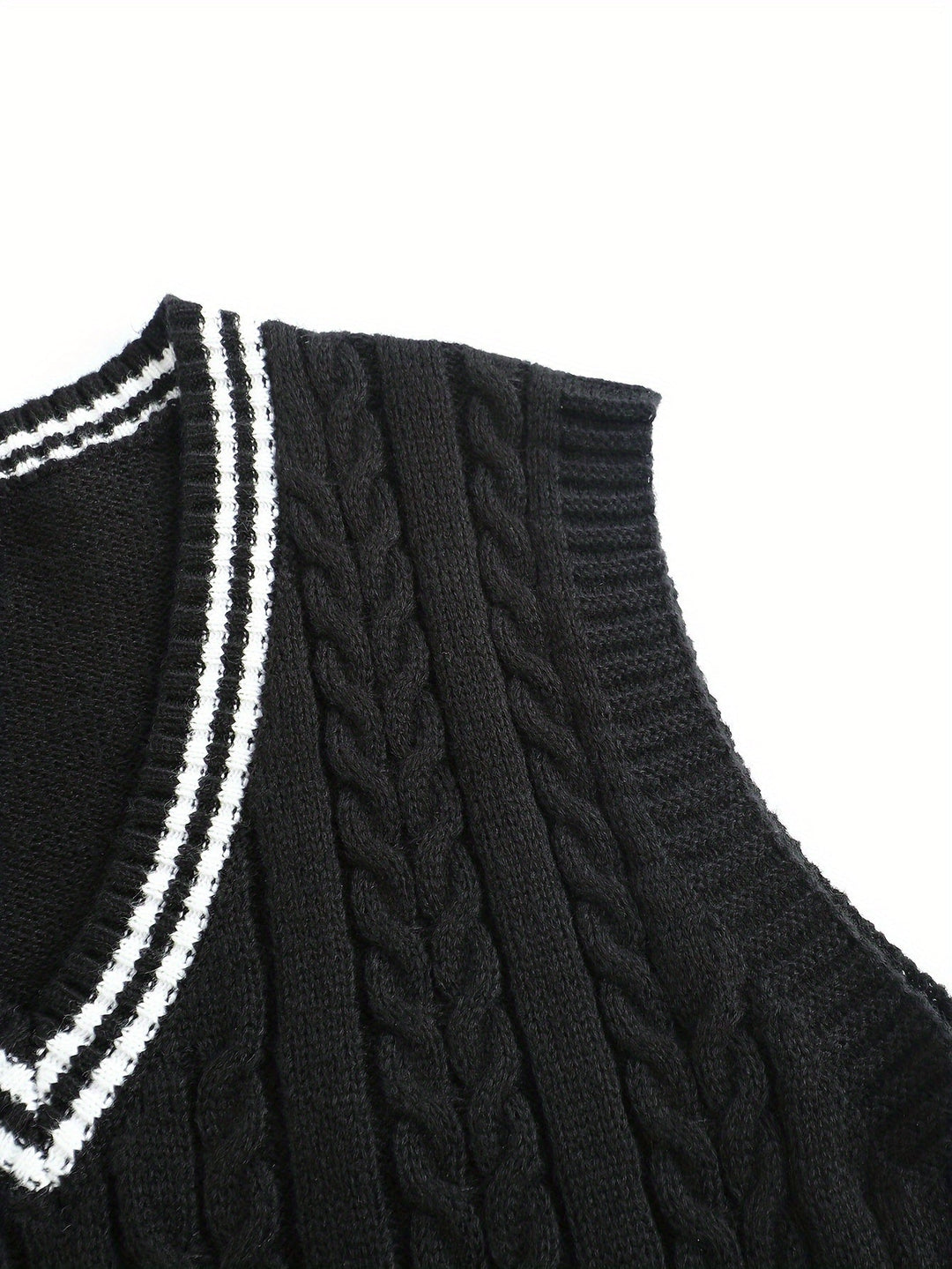 Gideon | Dame Kabelstrikket Vest med V-hals