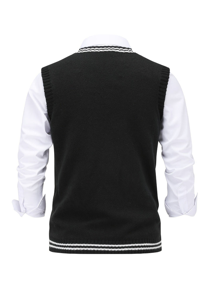 Gideon | Dame Kabelstrikket Vest med V-hals