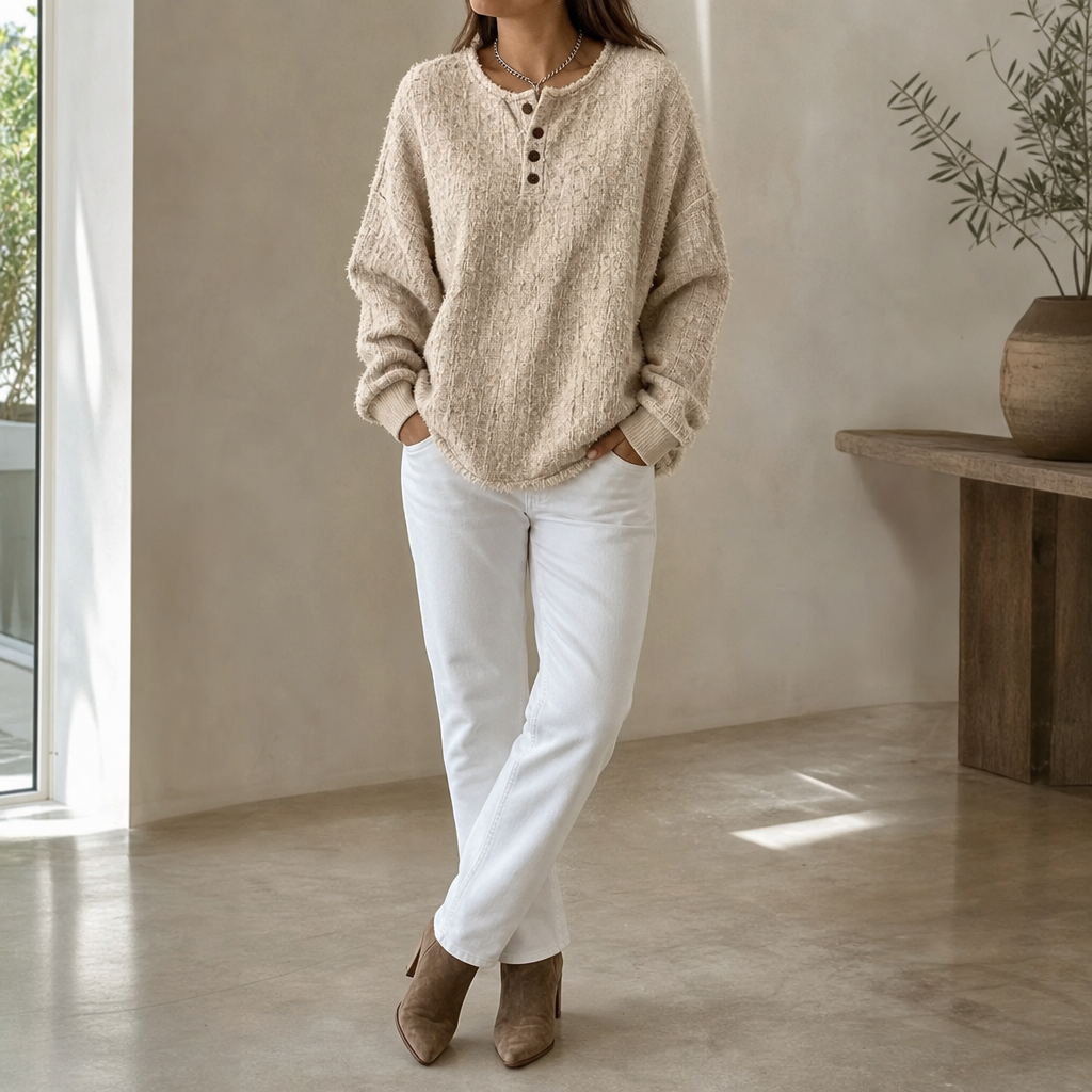 Mila | Moderner und Vielseitiger Chunky Strickpullover