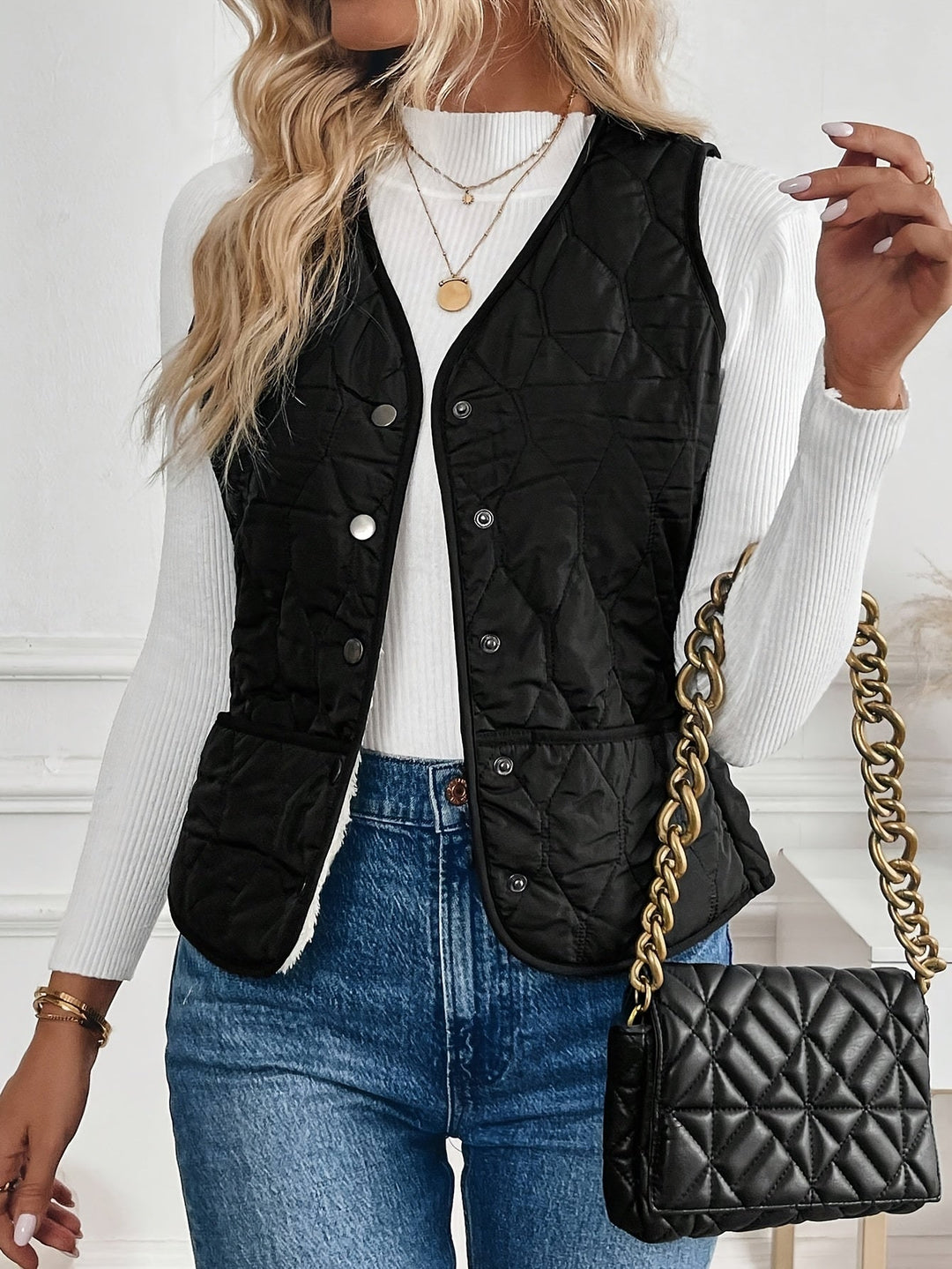 Kendra | Dame Vendbar Quiltet Vest