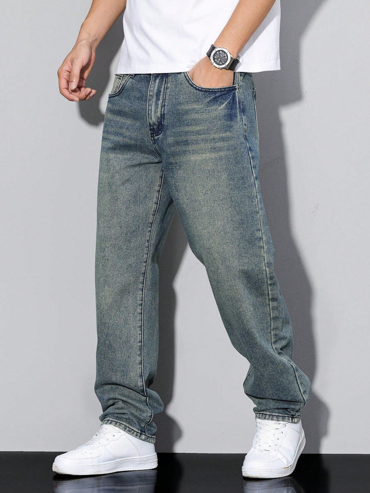 Bjarke | Herre Baggy Jeans i Denim med Vide Ben