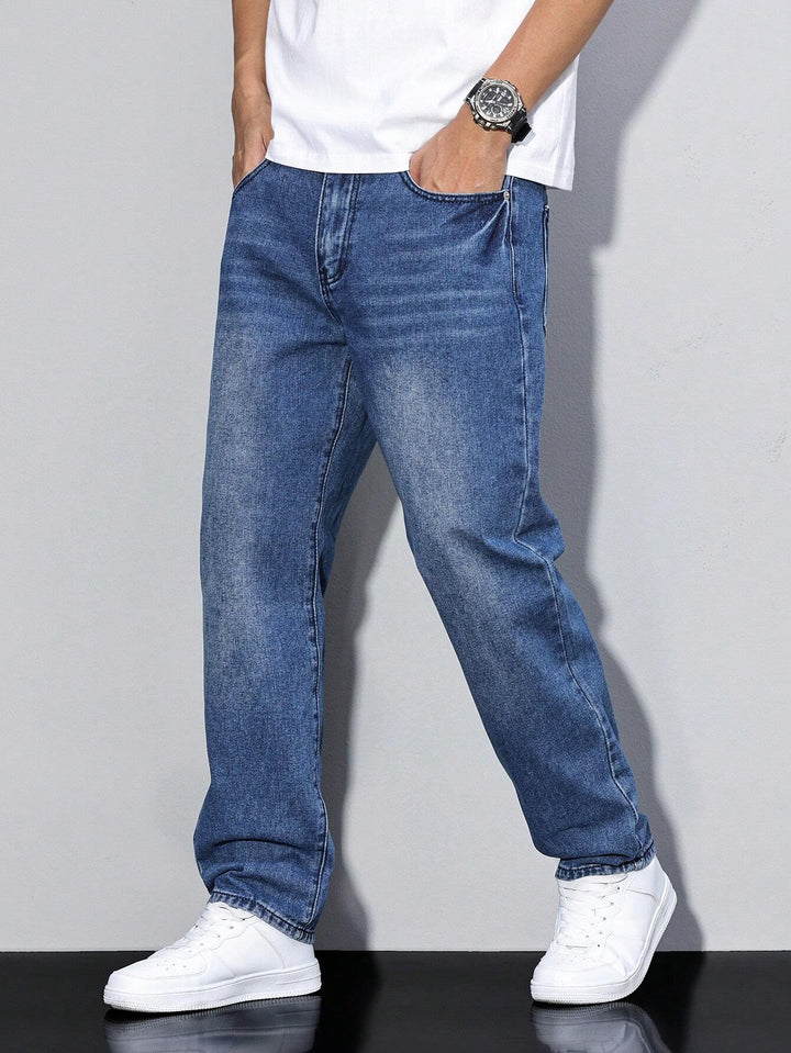 Bjarke | Herre Baggy Jeans i Denim med Vide Ben