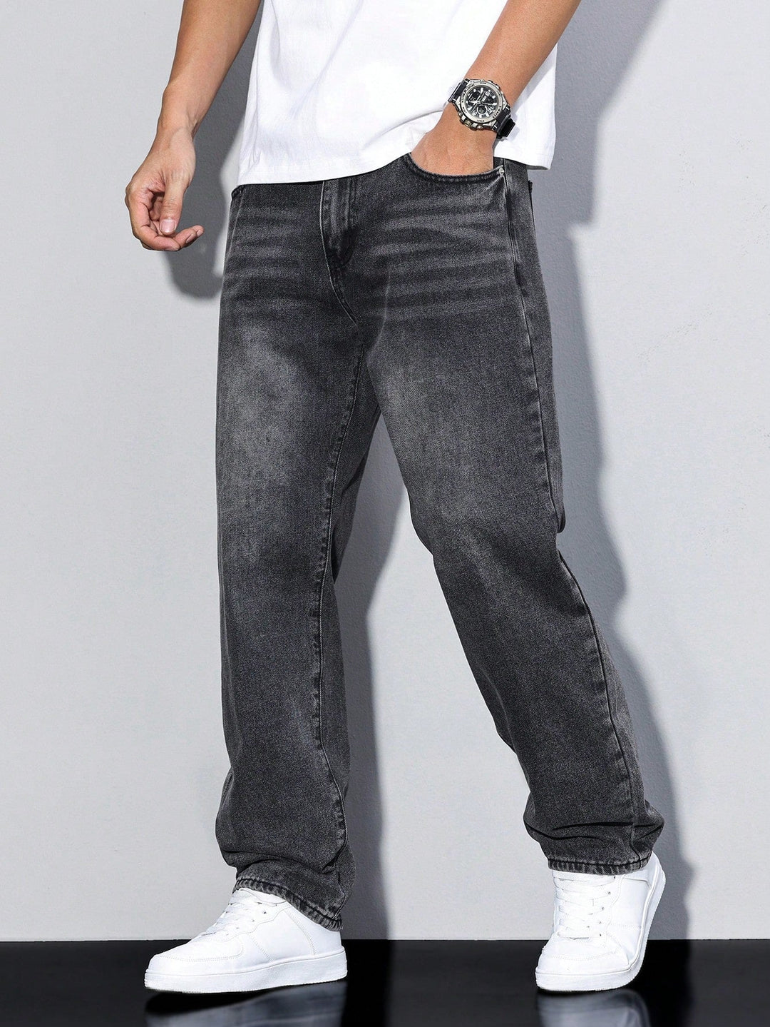 Bjarke | Herre Baggy Jeans i Denim med Vide Ben