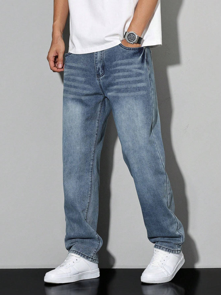 Bjarke | Herre Baggy Jeans i Denim med Vide Ben