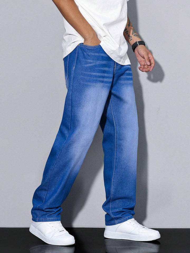 Bjarke | Herre Baggy Jeans i Denim med Vide Ben