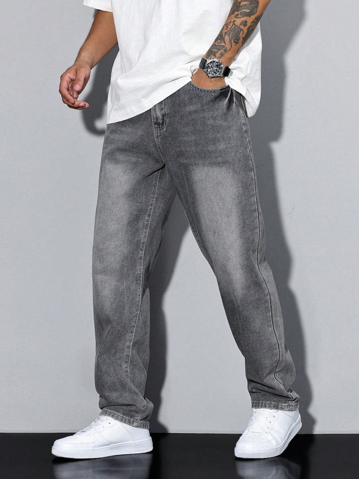 Bjarke | Herre Baggy Jeans i Denim med Vide Ben