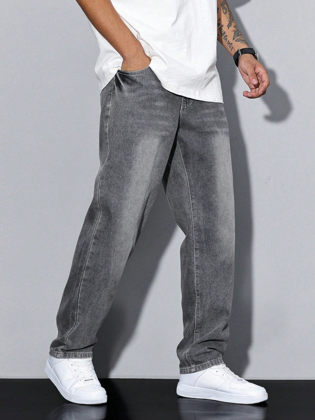 Bjarke | Herre Baggy Jeans i Denim med Vide Ben