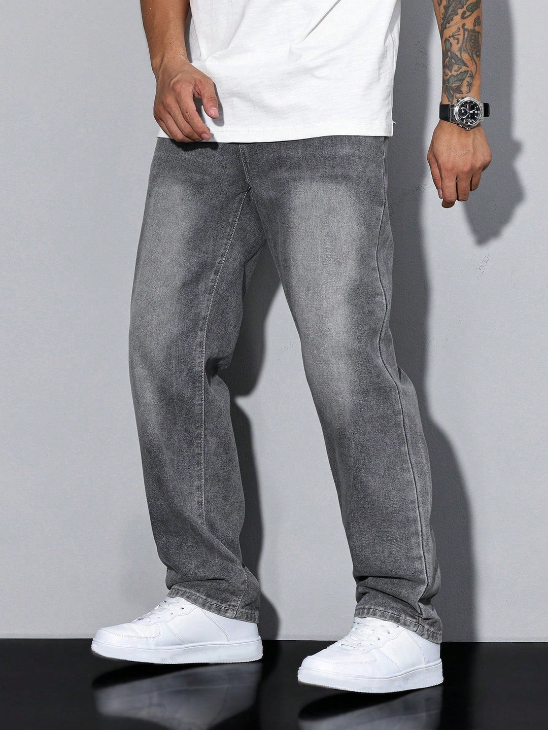 Bjarke | Herre Baggy Jeans i Denim med Vide Ben