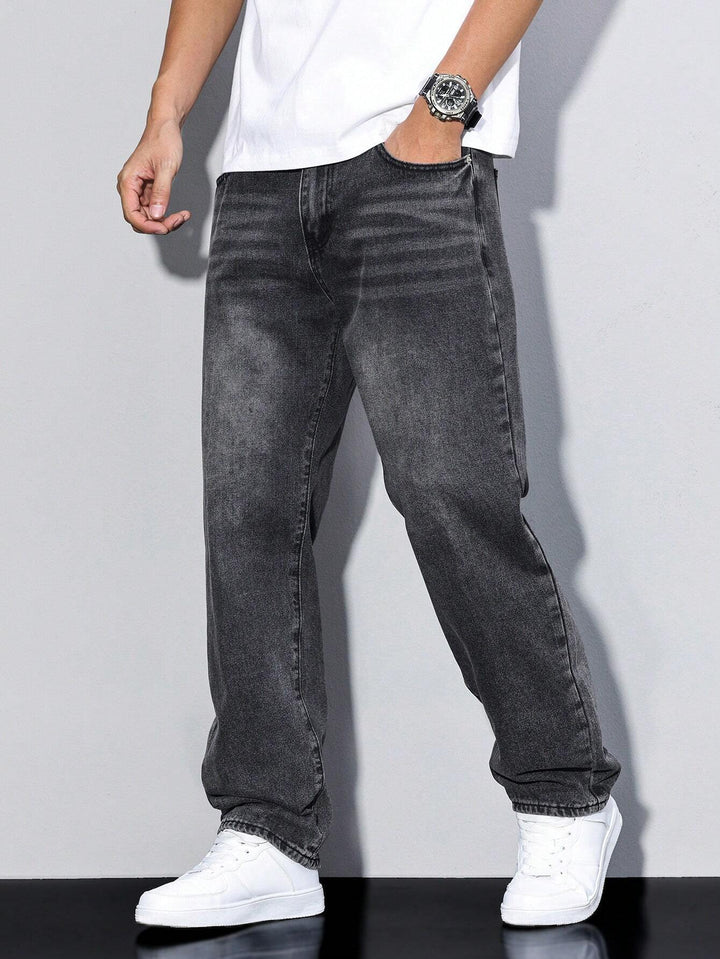 Bjarke | Herre Baggy Jeans i Denim med Vide Ben
