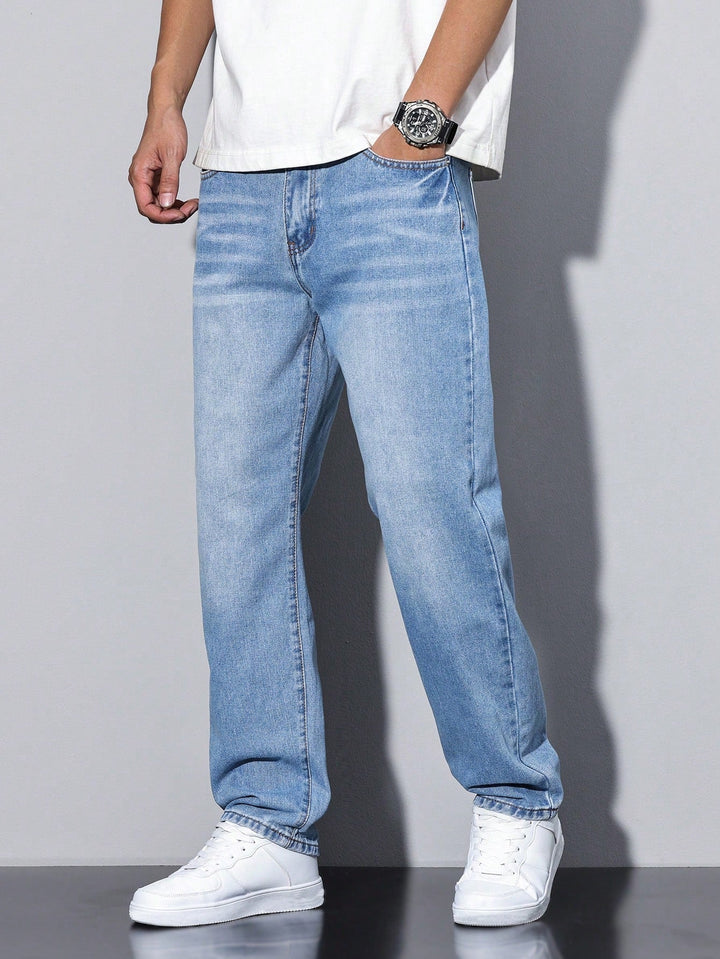 Bjarke | Herre Baggy Jeans i Denim med Vide Ben