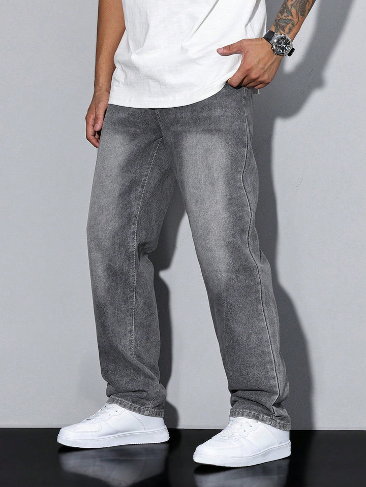 Bjarke | Herre Baggy Jeans i Denim med Vide Ben
