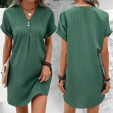 AiryChic- Comfortabele V-hals jurk
