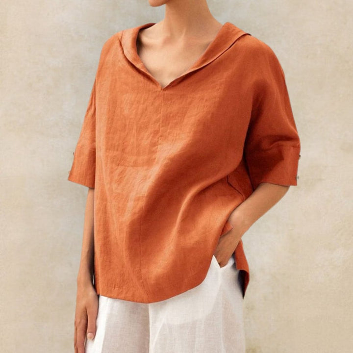 Casual-Bluse mit V-Ausschnitt Damen | Pearl