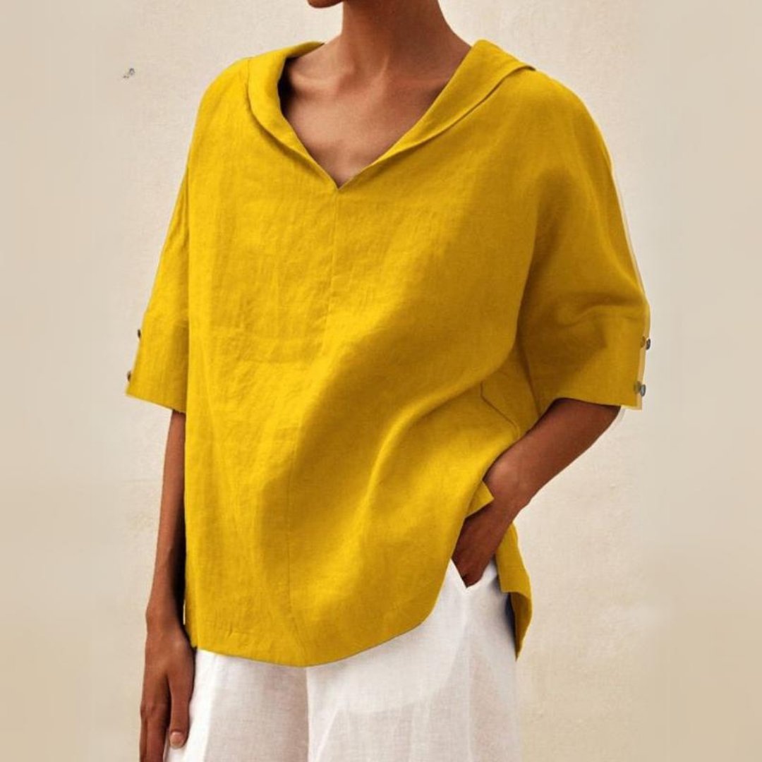 Casual-Bluse mit V-Ausschnitt Damen | Pearl