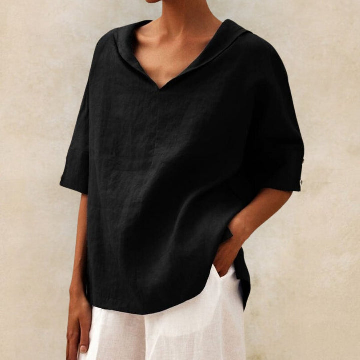 Casual-Bluse mit V-Ausschnitt Damen | Pearl