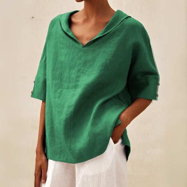 Casual-Bluse mit V-Ausschnitt Damen | Pearl