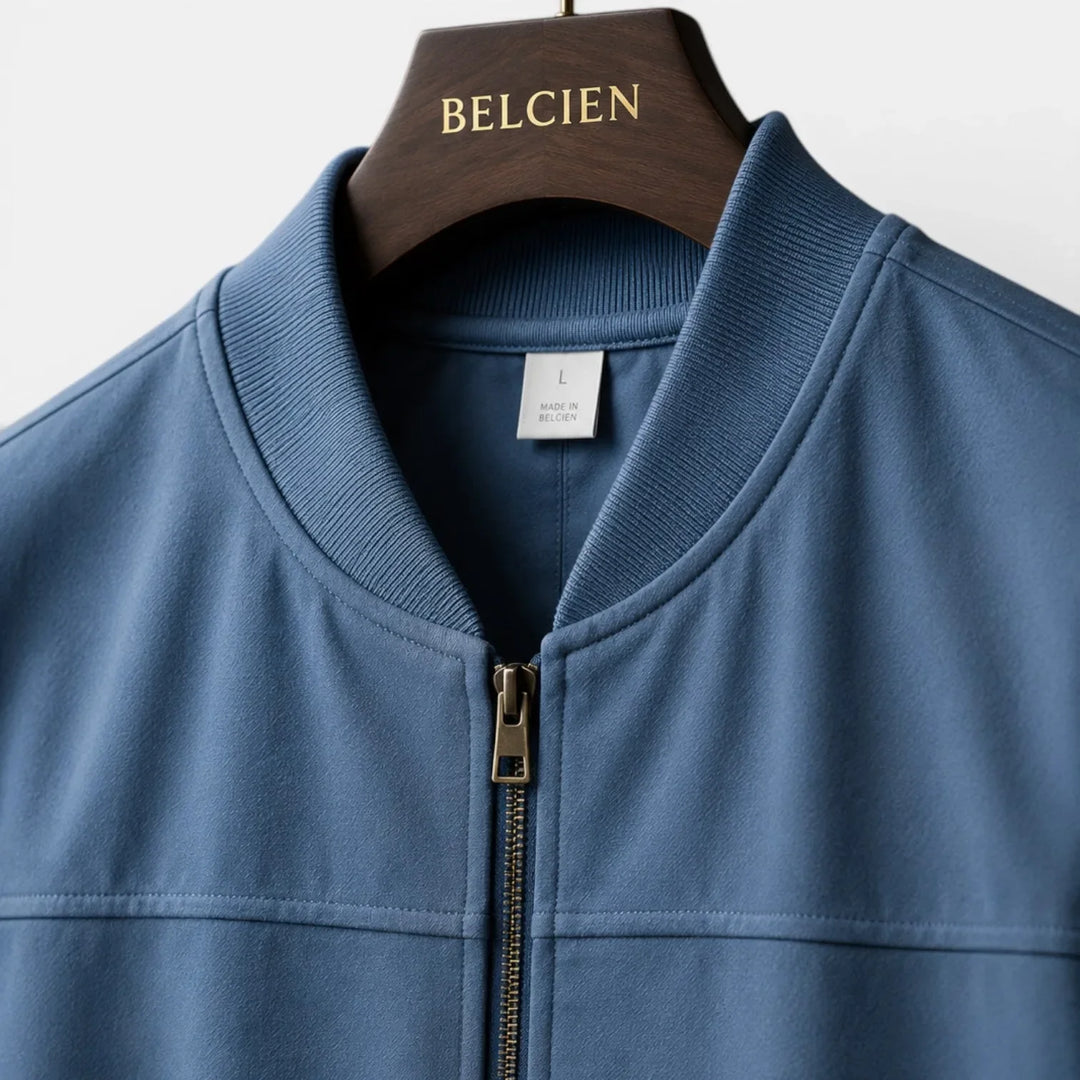 Bomberjack met ribbed details