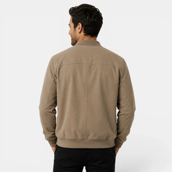 Bomberjack met ribbed details
