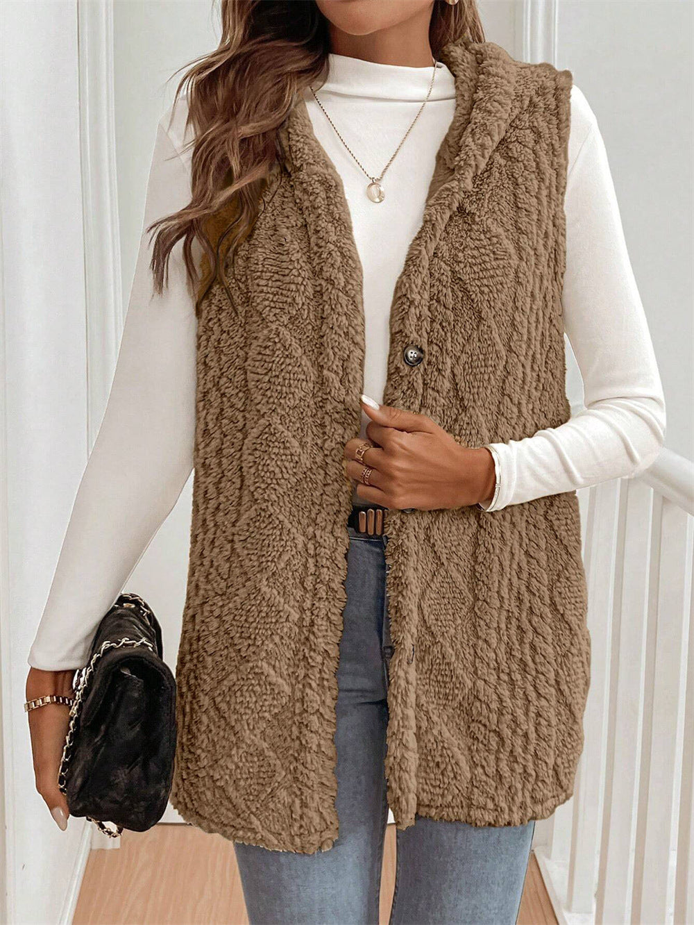 Mila | Dame Plys Vest med V-hals