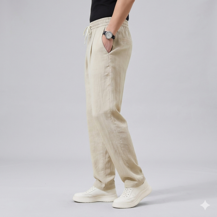 Herren lässige Leinen-Loungehose im Zen-Stil