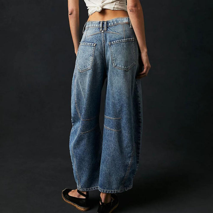 Barrel | Dame Højtaljede Jeans med Buede Ben
