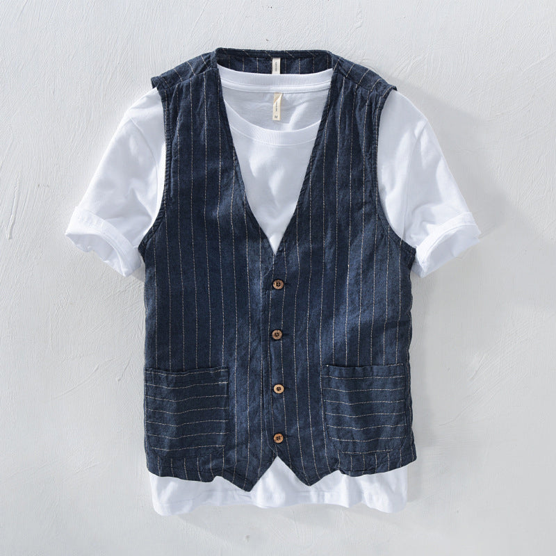 Felix | Herre Stribet Vest i Hørlook