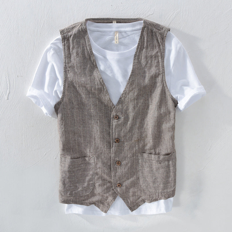Felix | Herre Stribet Vest i Hørlook