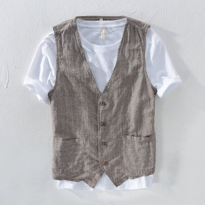 Felix | Herre Stribet Vest i Hørlook