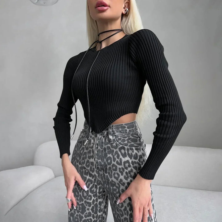 Amanda | Dame Højtaljede Straight Jeans med Leopardprint