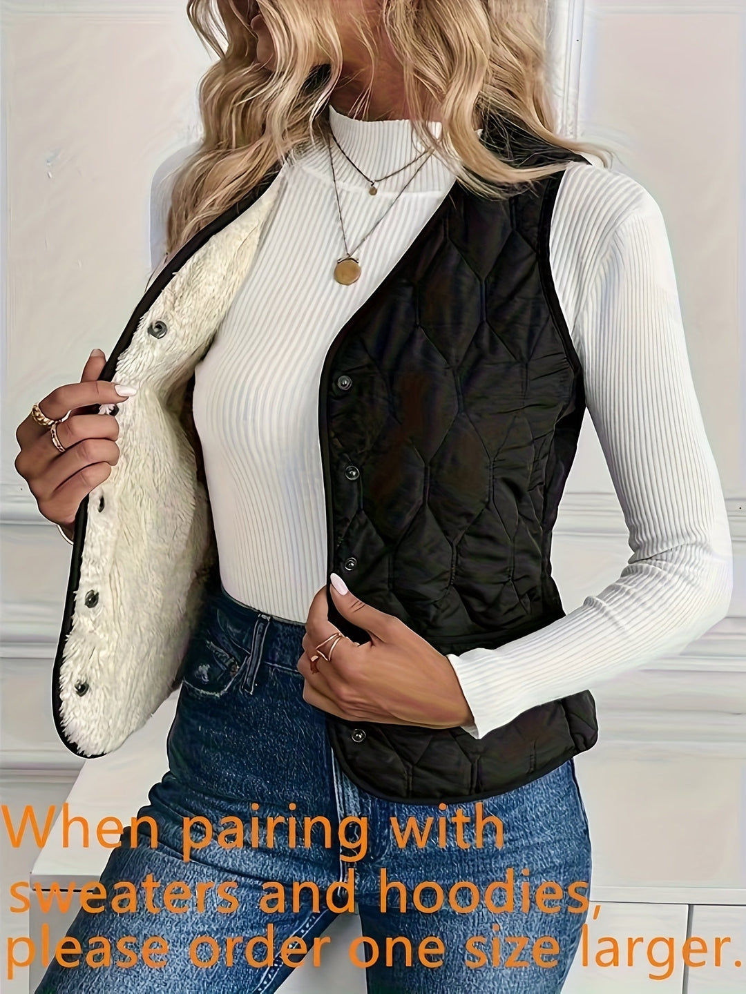 Kendra | Dame Vendbar Quiltet Vest