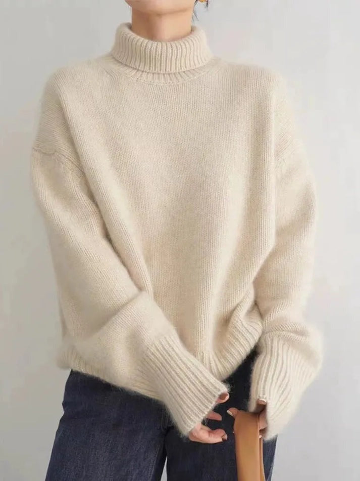 Joline | Dame Cashmere Sweater med Rullekrave