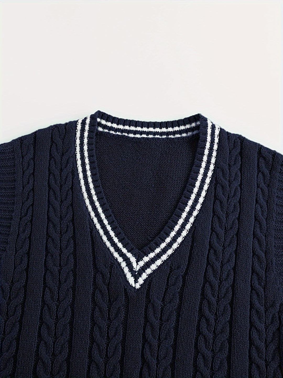 Gideon | Dame Kabelstrikket Vest med V-hals
