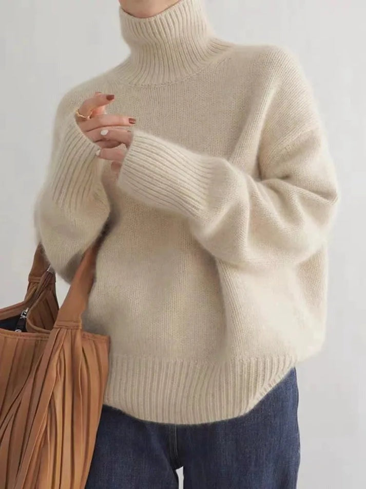 Joline | Dame Cashmere Sweater med Rullekrave