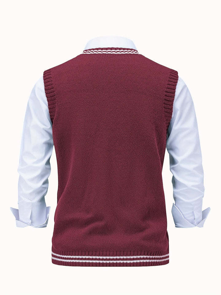 Gideon | Dame Kabelstrikket Vest med V-hals