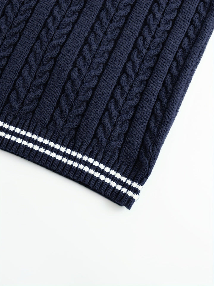 Gideon | Dame Kabelstrikket Vest med V-hals