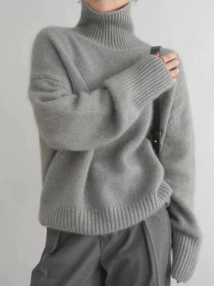 Joline | Dame Cashmere Sweater med Rullekrave