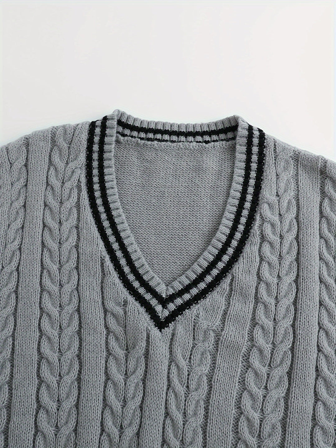 Gideon | Dame Kabelstrikket Vest med V-hals