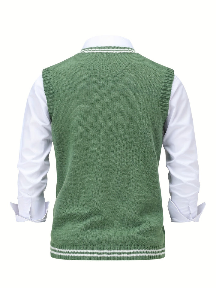Gideon | Dame Kabelstrikket Vest med V-hals